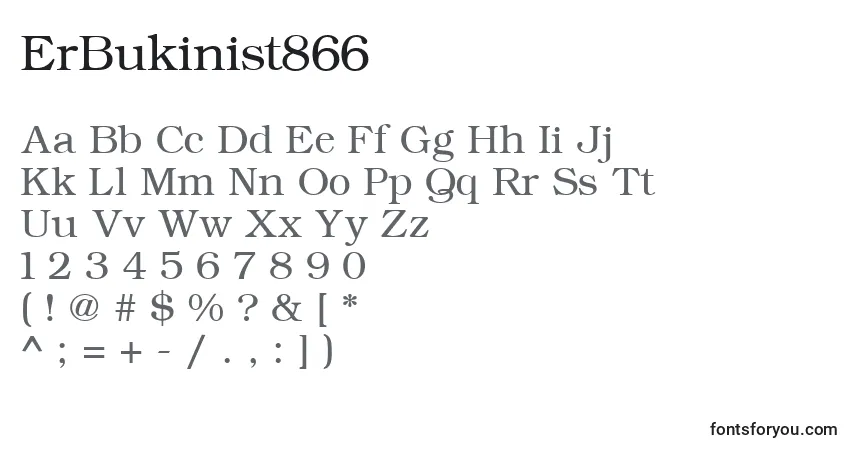 Шрифт ErBukinist866 – алфавит, цифры, специальные символы