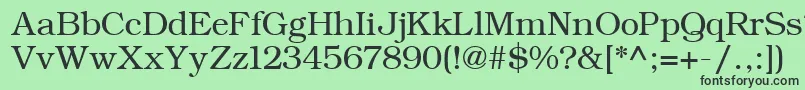 フォントErBukinist866 – 緑の背景に黒い文字