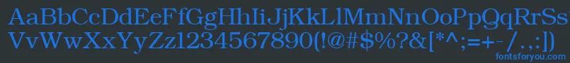 ErBukinist866 Font – Blue Fonts on Black Background