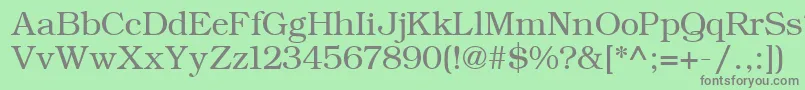 フォントErBukinist866 – 緑の背景に灰色の文字