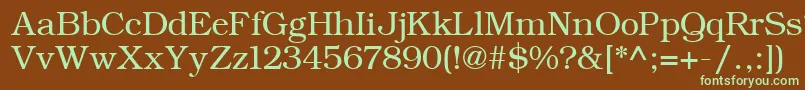 ErBukinist866 Font – Green Fonts on Brown Background