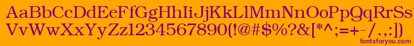 ErBukinist866 Font – Purple Fonts on Orange Background