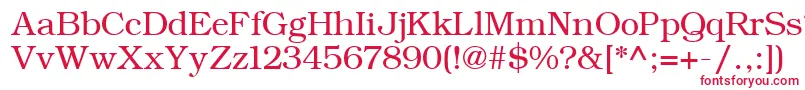 フォントErBukinist866 – 白い背景に赤い文字