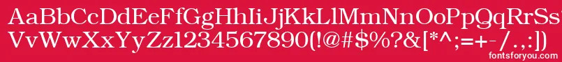 フォントErBukinist866 – 赤い背景に白い文字