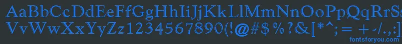 GoudyHandtooledAtt Font – Blue Fonts on Black Background