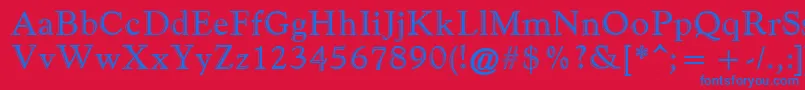 GoudyHandtooledAtt Font – Blue Fonts on Red Background