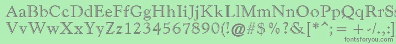 GoudyHandtooledAtt Font – Gray Fonts on Green Background