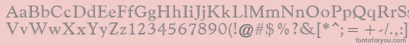 フォントGoudyHandtooledAtt – ピンクの背景に灰色の文字