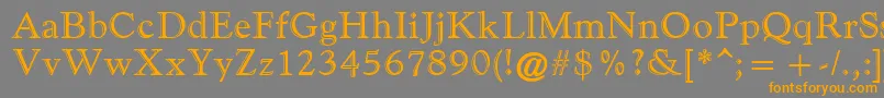 GoudyHandtooledAtt Font – Orange Fonts on Gray Background