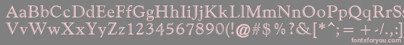 GoudyHandtooledAtt Font – Pink Fonts on Gray Background