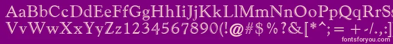 GoudyHandtooledAtt Font – Pink Fonts on Purple Background