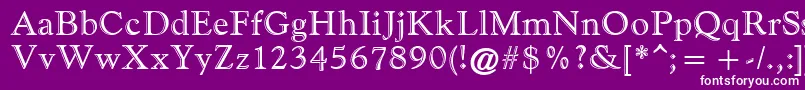 GoudyHandtooledAtt Font – White Fonts on Purple Background