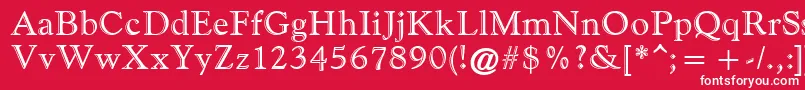 GoudyHandtooledAtt Font – White Fonts on Red Background