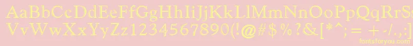 GoudyHandtooledAtt Font – Yellow Fonts on Pink Background