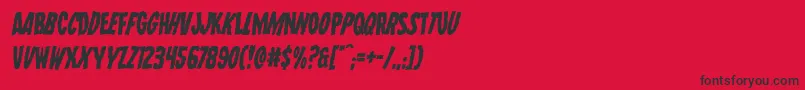 Wolfbrothersleanital Font – Black Fonts on Red Background