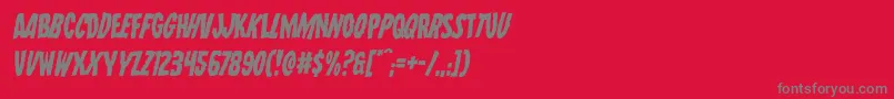 Wolfbrothersleanital Font – Gray Fonts on Red Background