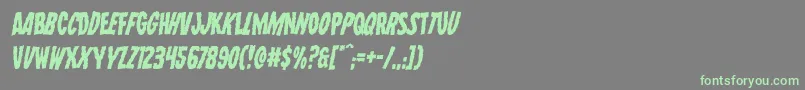 Wolfbrothersleanital Font – Green Fonts on Gray Background