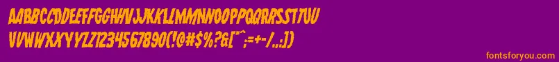 Wolfbrothersleanital Font – Orange Fonts on Purple Background