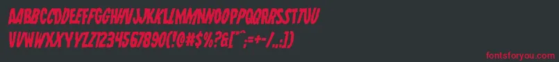Wolfbrothersleanital-Schriftart – Rote Schriften auf schwarzem Hintergrund
