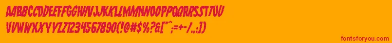 Wolfbrothersleanital Font – Red Fonts on Orange Background