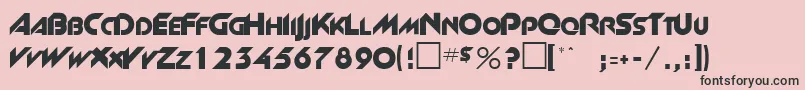 Slant Font – Black Fonts on Pink Background
