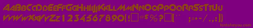 フォントSlant – 紫色の背景に茶色のフォント