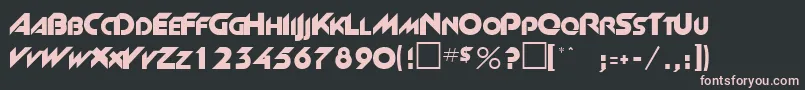 Slant Font – Pink Fonts on Black Background