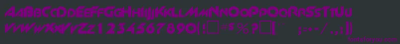 Slant Font – Purple Fonts on Black Background