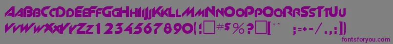 Slant Font – Purple Fonts on Gray Background