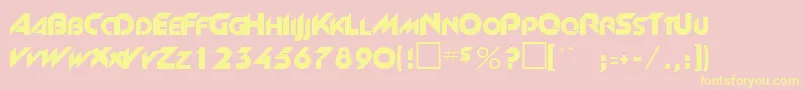 Slant Font – Yellow Fonts on Pink Background