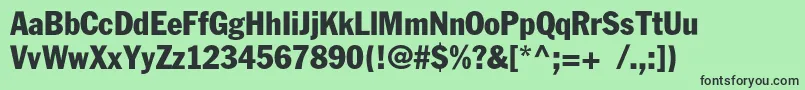 Fagotcondensedc Font – Black Fonts on Green Background