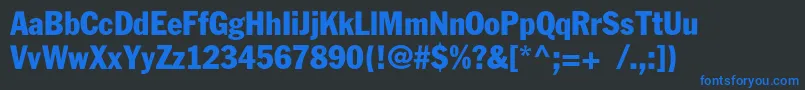Fagotcondensedc Font – Blue Fonts on Black Background