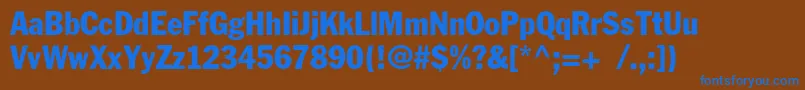 Fagotcondensedc Font – Blue Fonts on Brown Background