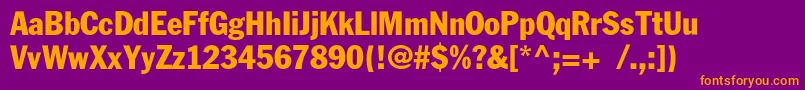 Fagotcondensedc Font – Orange Fonts on Purple Background