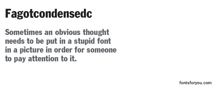 Review of the Fagotcondensedc Font