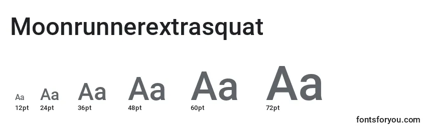 Размеры шрифта Moonrunnerextrasquat