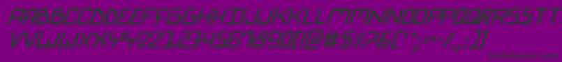 フォントBiocomv2i – 紫の背景に黒い文字