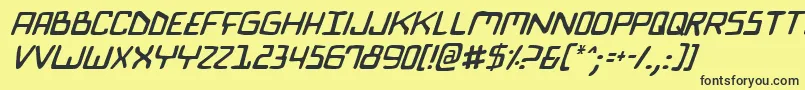 Biocomv2i Font – Black Fonts on Yellow Background