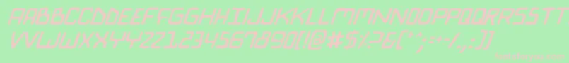 Biocomv2i Font – Pink Fonts on Green Background