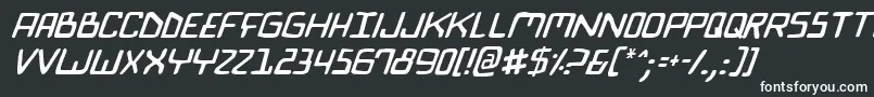 Шрифт Biocomv2i – белые шрифты на чёрном фоне