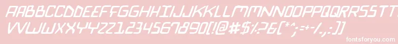 フォントBiocomv2i – ピンクの背景に白い文字