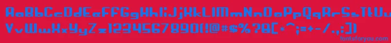 Crapola Font – Blue Fonts on Red Background