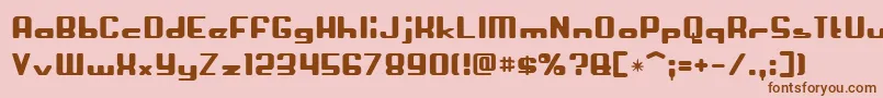 Crapola Font – Brown Fonts on Pink Background