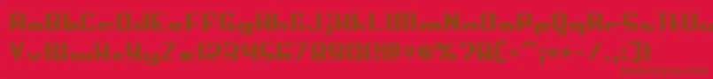 Crapola Font – Brown Fonts on Red Background