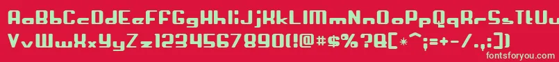 Crapola Font – Green Fonts on Red Background
