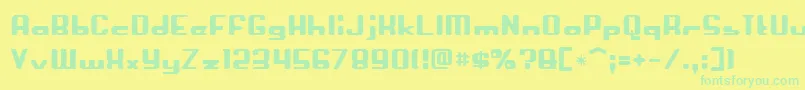 Crapola Font – Green Fonts on Yellow Background