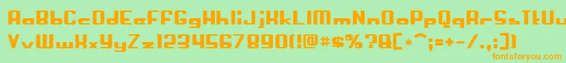 Crapola Font – Orange Fonts on Green Background