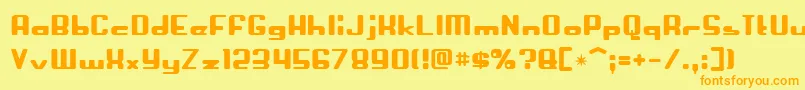 Crapola Font – Orange Fonts on Yellow Background