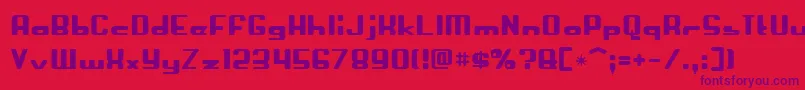 Crapola Font – Purple Fonts on Red Background
