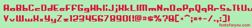 Crapola Font – Red Fonts on Green Background